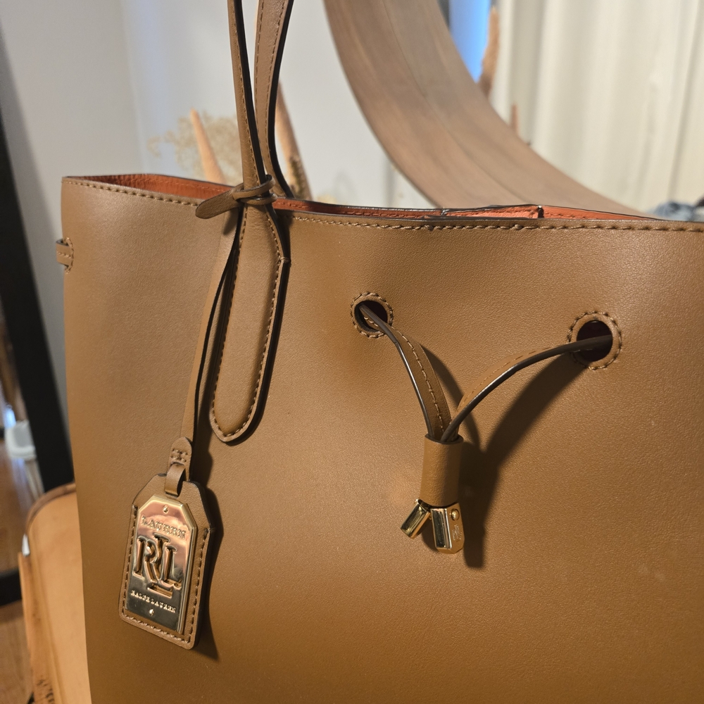 Ralph Lauren Brown Leather Tote Bag - Picture 2 of 7